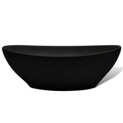 Lavabo céramique 40 x 33 cm Noir  