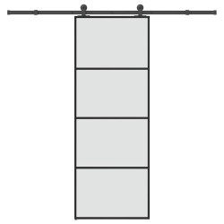 Porte coulissante avec kit de quincaillerie 76x205 cm Verre ESG 