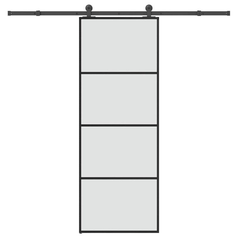 Porte coulissante avec kit de quincaillerie 76x205 cm Verre ESG 