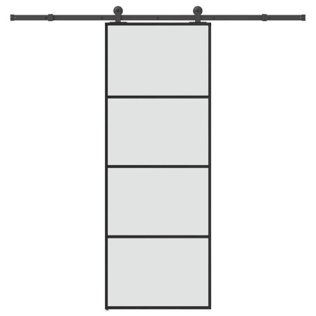 Porte coulissante avec kit de quincaillerie 76x205 cm Verre ESG 