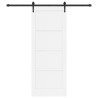 Porte coulissante avec quincaillerie blanche 83x211 cm en pin massif 