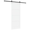 Porte coulissante avec quincaillerie blanche 83x211 cm en pin massif 