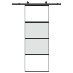 Porte coulissante kit de quincaillerie trempé verre aluminium 