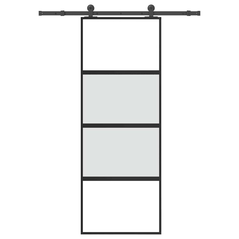 Porte coulissante kit de quincaillerie trempé verre aluminium 