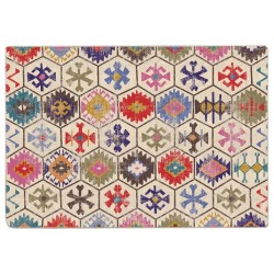 Tapis lavable multicolore 160x230 cm antidérapant 