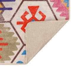 Tapis lavable multicolore 160x230 cm antidérapant 