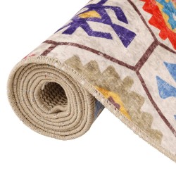 Tapis lavable multicolore 160x230 cm antidérapant 