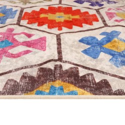 Tapis lavable multicolore 160x230 cm antidérapant 