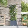 Jardinières de jardin 1 pc Treillis Gris clair 40 x 40 x 142 cm 
