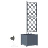 Jardinières de jardin 1 pc Treillis Gris clair 40 x 40 x 142 cm 