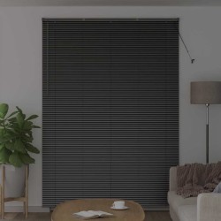 Store de Fenêtre avec des rideaux Autre Noir 155 x 220 cm Aluminium 