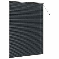 Store de Fenêtre avec des rideaux Autre Noir 155 x 220 cm Aluminium 