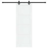 Porte Coulissante avec Ensemble Quincaillerie 'ORKDAL'Bois Solide Blanc de Pin 