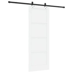 Porte Coulissante avec Ensemble Quincaillerie 'ORKDAL'Bois Solide Blanc de Pin 