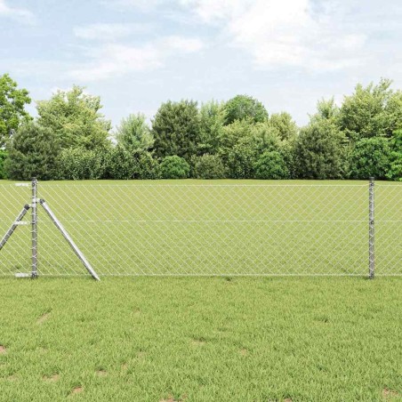 Clôture Argent 25 x 0.4 m Acier galvanisé 