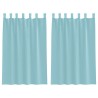 Rideaux en voile avec passe-tringles 2 pcs turquoise 