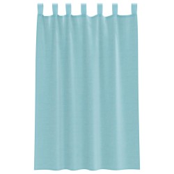 Rideaux en voile avec passe-tringles 2 pcs turquoise 