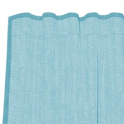 Rideaux en voile avec passe-tringles 2 pcs turquoise 