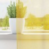 Rideaux en voile avec passe-tringles 2 pcs jaune 