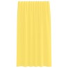 Rideaux en voile avec passe-tringles 2 pcs jaune 