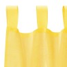 Rideaux en voile avec passe-tringles 2 pcs jaune 