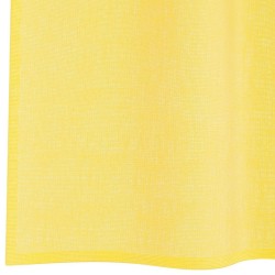 Rideaux en voile avec passe-tringles 2 pcs jaune 