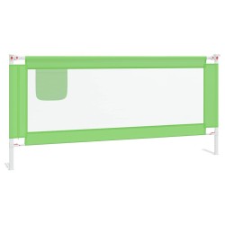 Barrière de sécurité de lit d'enfant Vert 200x25 cm Tissu 