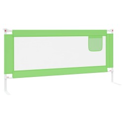 Barrière de sécurité de lit d'enfant Vert 200x25 cm Tissu 