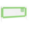 Barrière de sécurité de lit d'enfant Vert 200x25 cm Tissu 