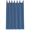 Rideaux en voile avec passe-tringles 2 pcs bleu royal 