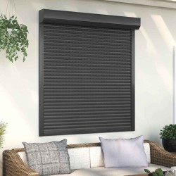 Volet roulant aluminium 130x140 cm anthracite 