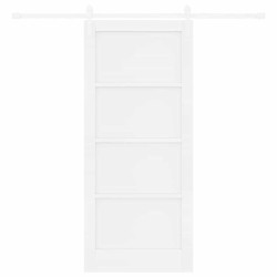 Porte coulissante Ensemble de 2 Blanc MDF 86 x 198,5 cm 