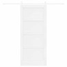 Porte coulissante Ensemble de 2 Blanc MDF 86 x 198,5 cm 