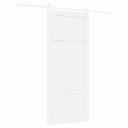 Porte coulissante Ensemble de 2 Blanc MDF 86 x 198,5 cm 