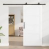 Porte coulissante avec kit de matériel 'ORKDAL'blanche en bois massif de pin 