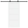 Porte coulissante avec kit de matériel 'ORKDAL'blanche en bois massif de pin 