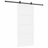 Porte coulissante avec kit de matériel 'ORKDAL'blanche en bois massif de pin 