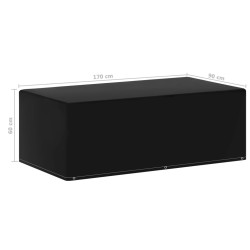 Housse de meubles de jardin 6 œillets pour barbecue 170x90x60cm 