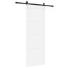 Porte coulissante avec quincaillerie blanche 78x211 cm en bois massif de pin 