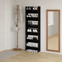 Cabinets à chaussures muraux 2 pcs Chêne noir 60 x 18 x 60 cm 