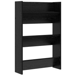 Cabinets à chaussures muraux 2 pcs Chêne noir 60 x 18 x 60 cm 