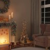 Sapin de Noël à LED avec boules 80 LED blanc chaud 120 cm 