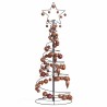 Sapin de Noël à LED avec boules 80 LED blanc chaud 120 cm 