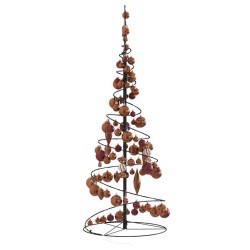 Sapin de Noël à LED avec boules 80 LED blanc chaud 120 cm 