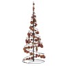 Sapin de Noël à LED avec boules 80 LED blanc chaud 120 cm 