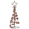 Sapin de Noël à LED avec boules 80 LED blanc chaud 120 cm 