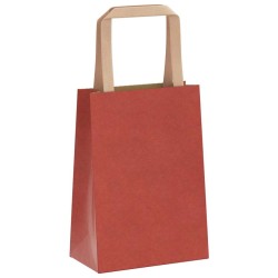 Sacs en papier 50 pcs avec poignées rouge 15x8x21 cm 