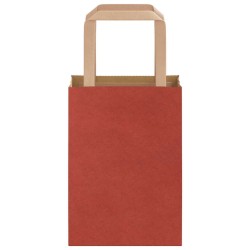 Sacs en papier 50 pcs avec poignées rouge 15x8x21 cm 