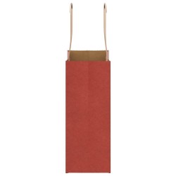 Sacs en papier 50 pcs avec poignées rouge 15x8x21 cm 