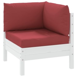 Coussins de palette lot de 3 rouge bordeaux tissu oxford 